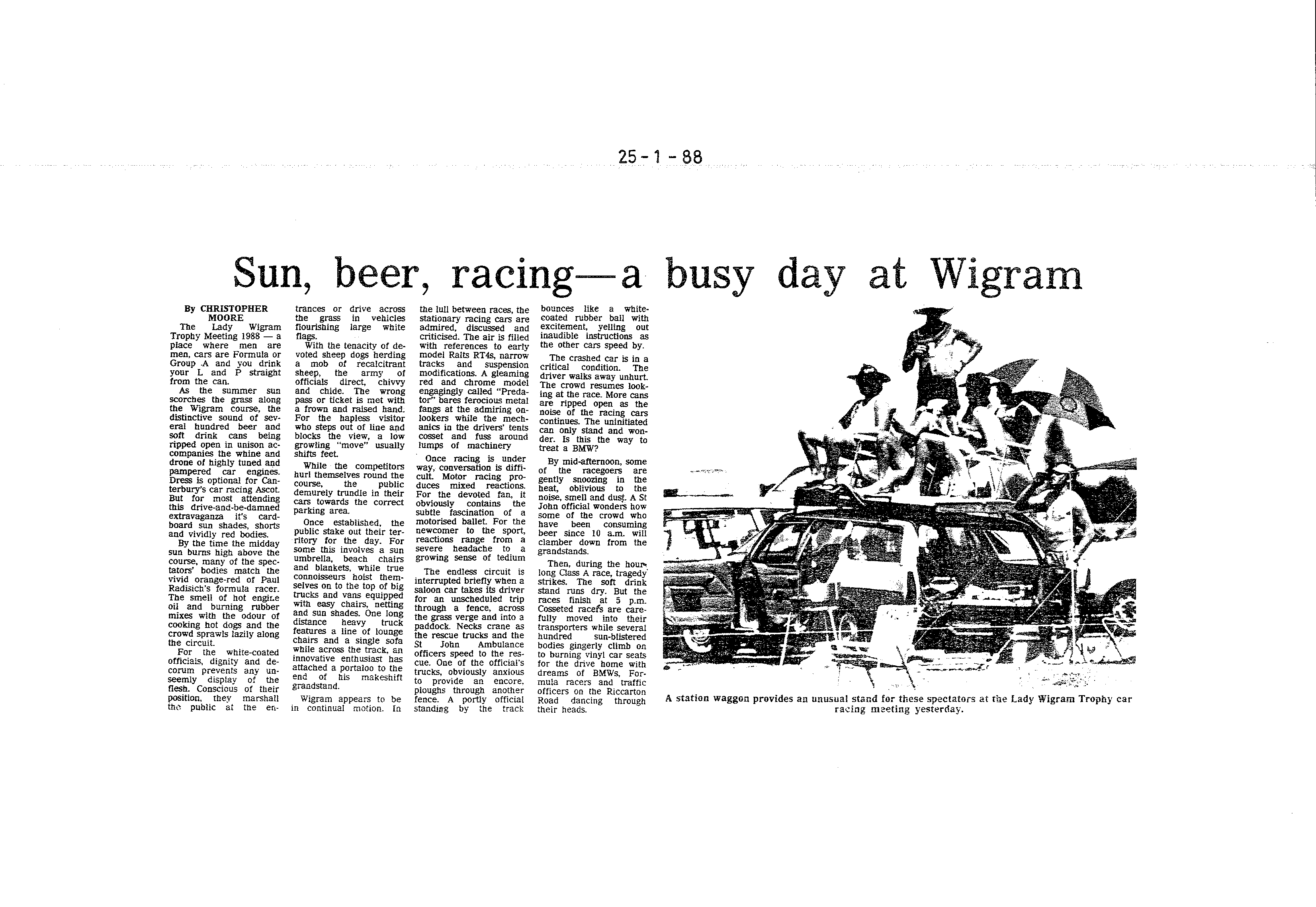 Scan of the clipping page, 25 January 1988