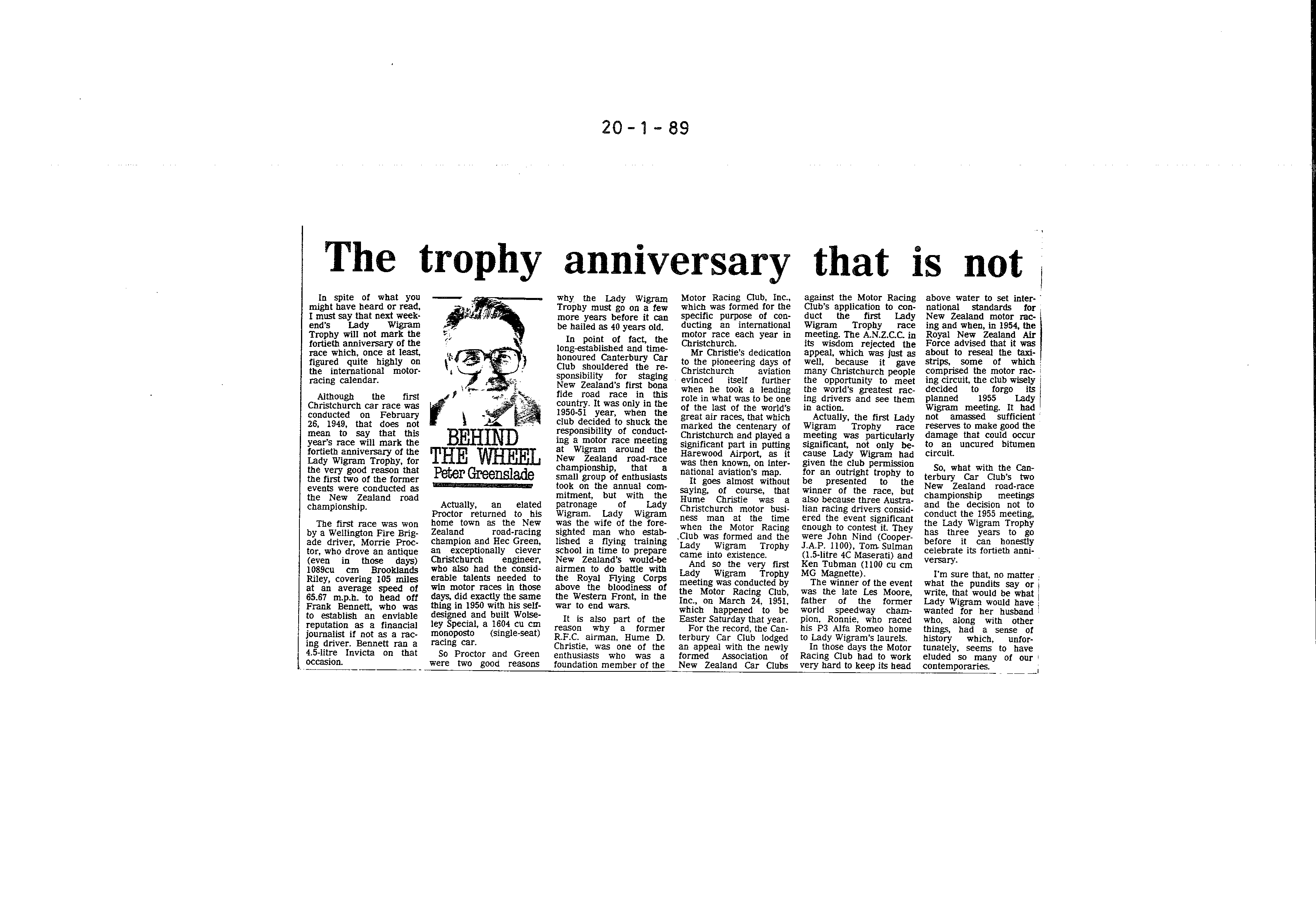 Scan of the clipping page, 20 January 1989