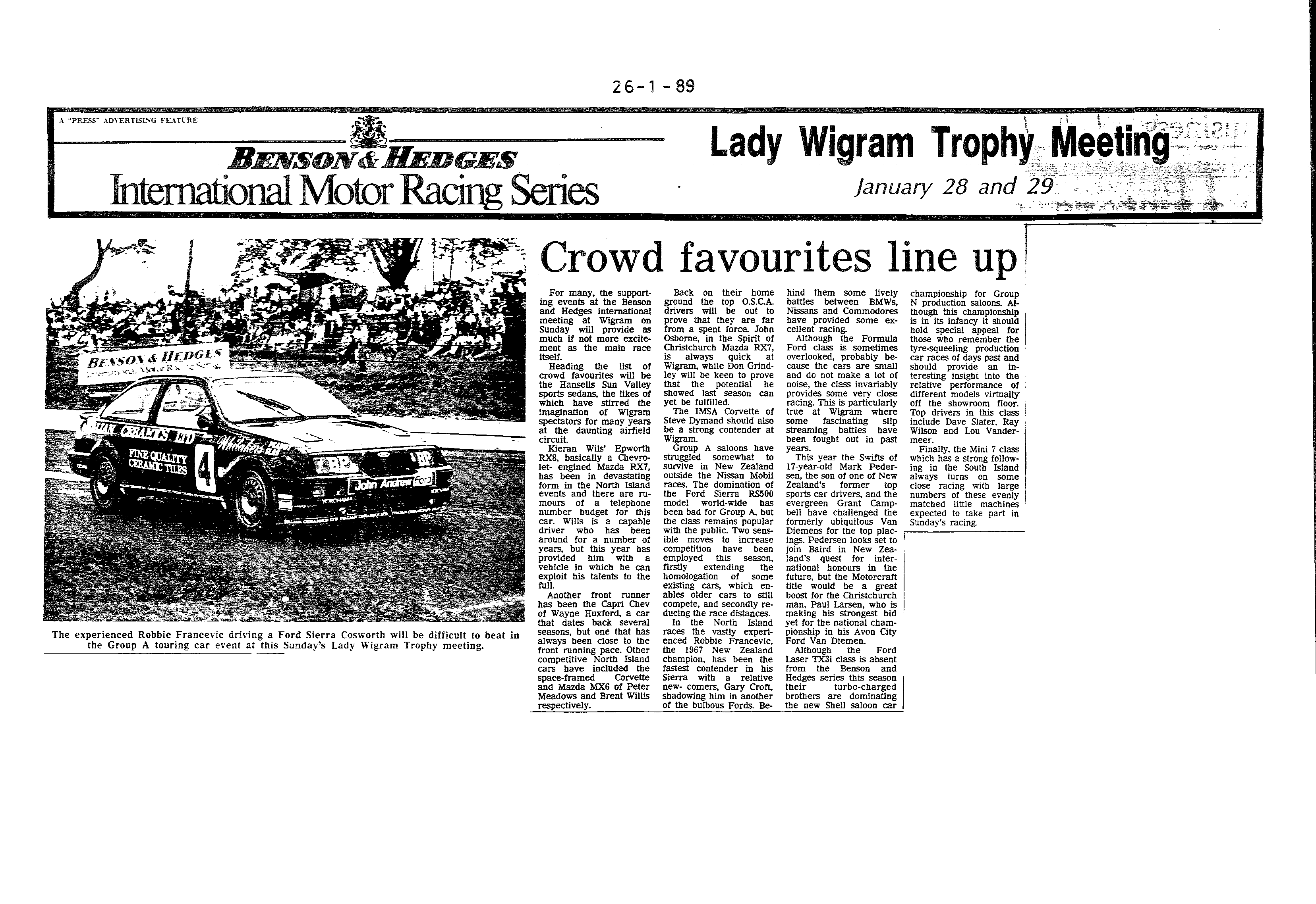 Scan of the clipping page, 26 January 1989