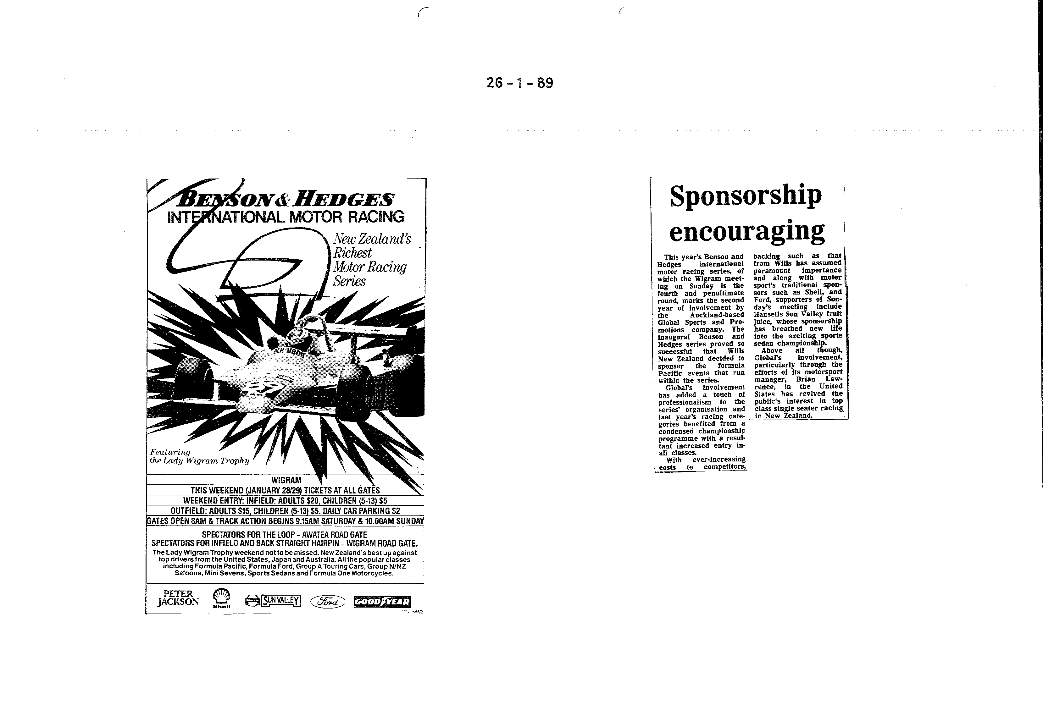 Scan of the clipping page, 26 January 1989