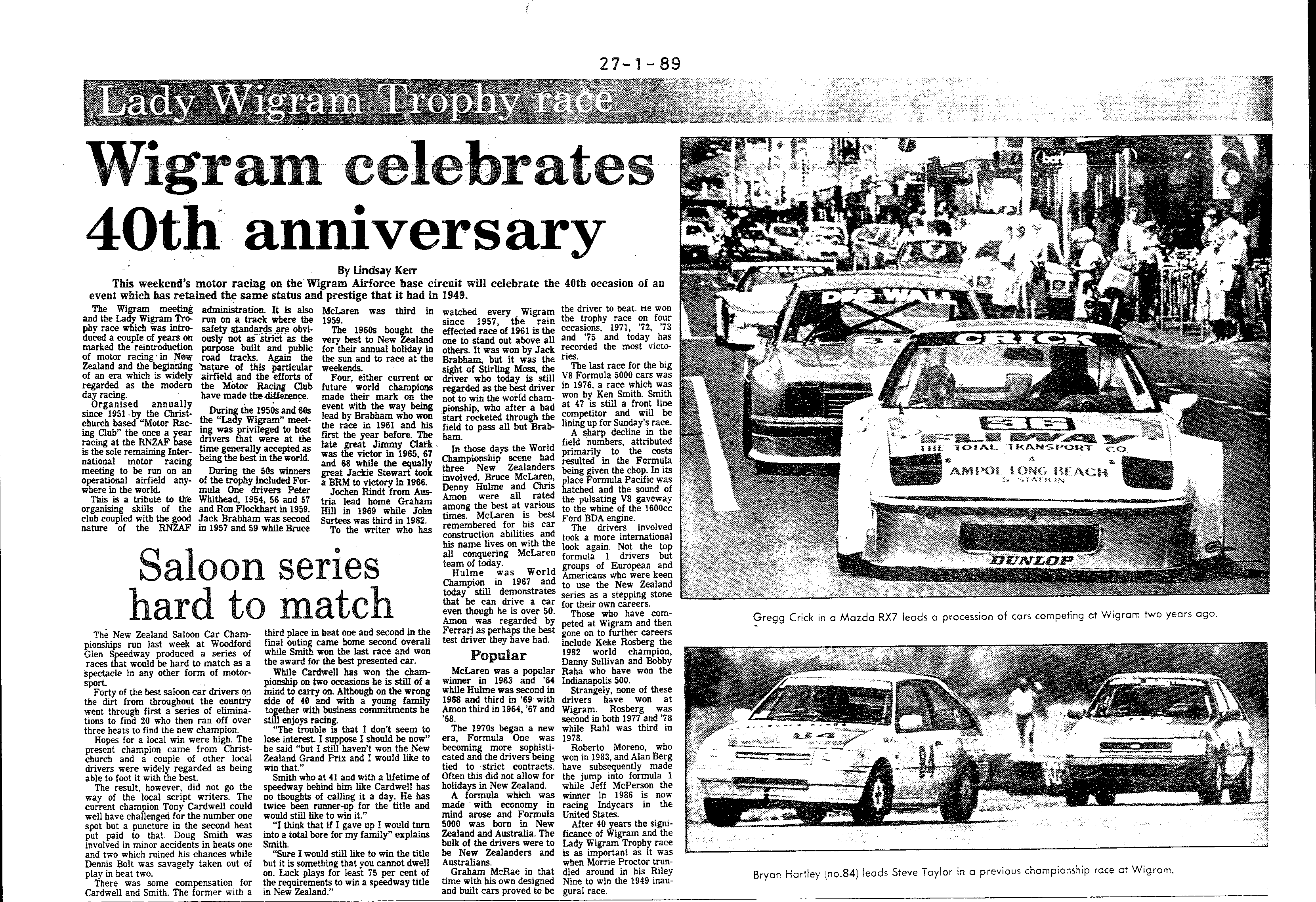 Scan of the clipping page, 27 January 1989