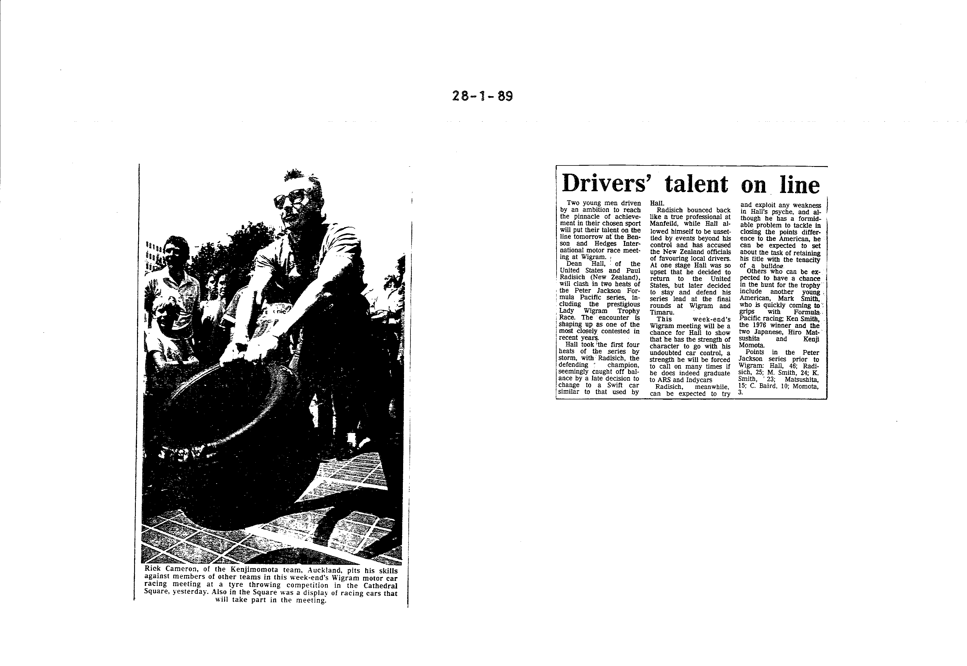 Scan of the clipping page, 28 January 1989