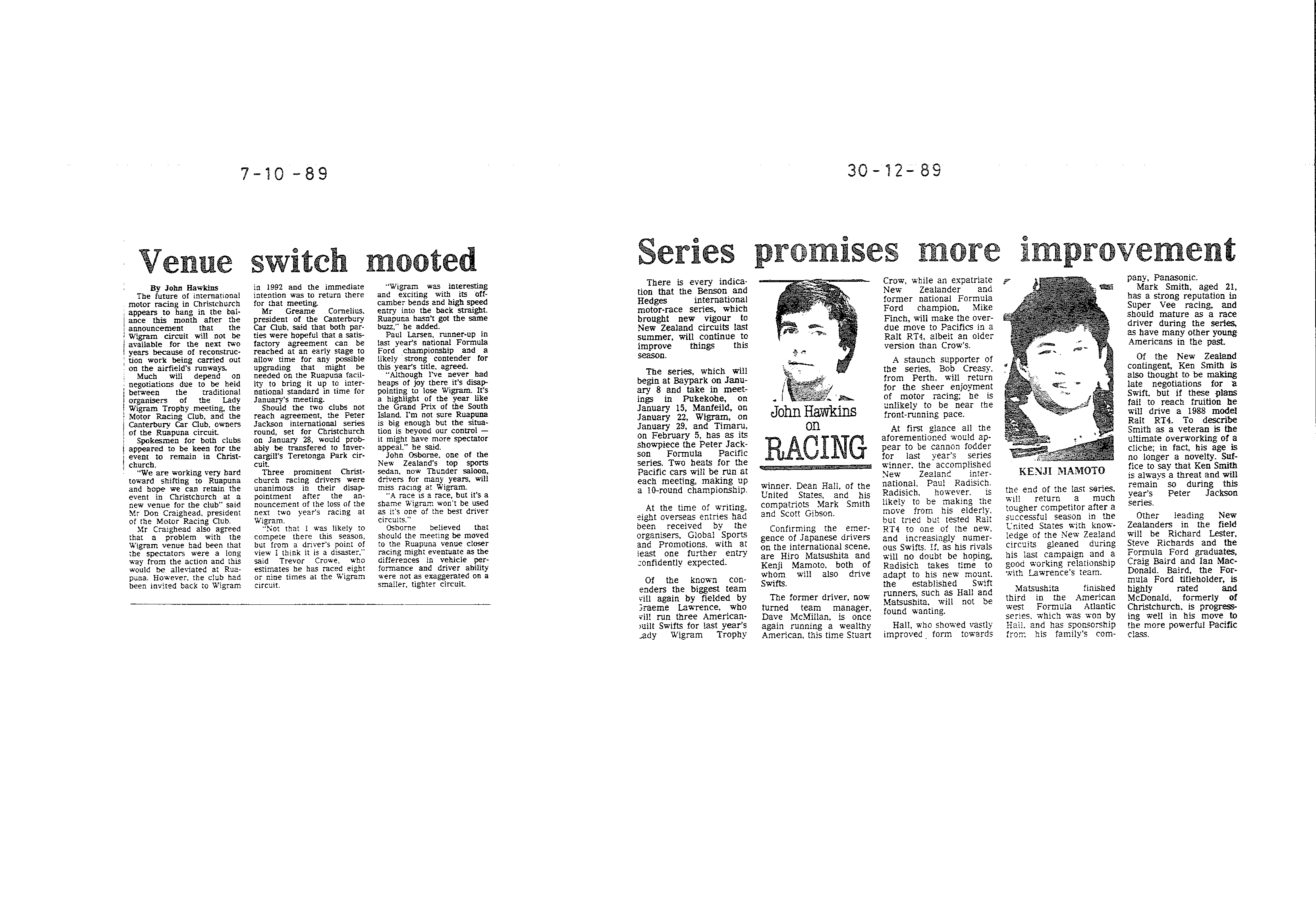 Scan of the clipping page, 7 October 1989
