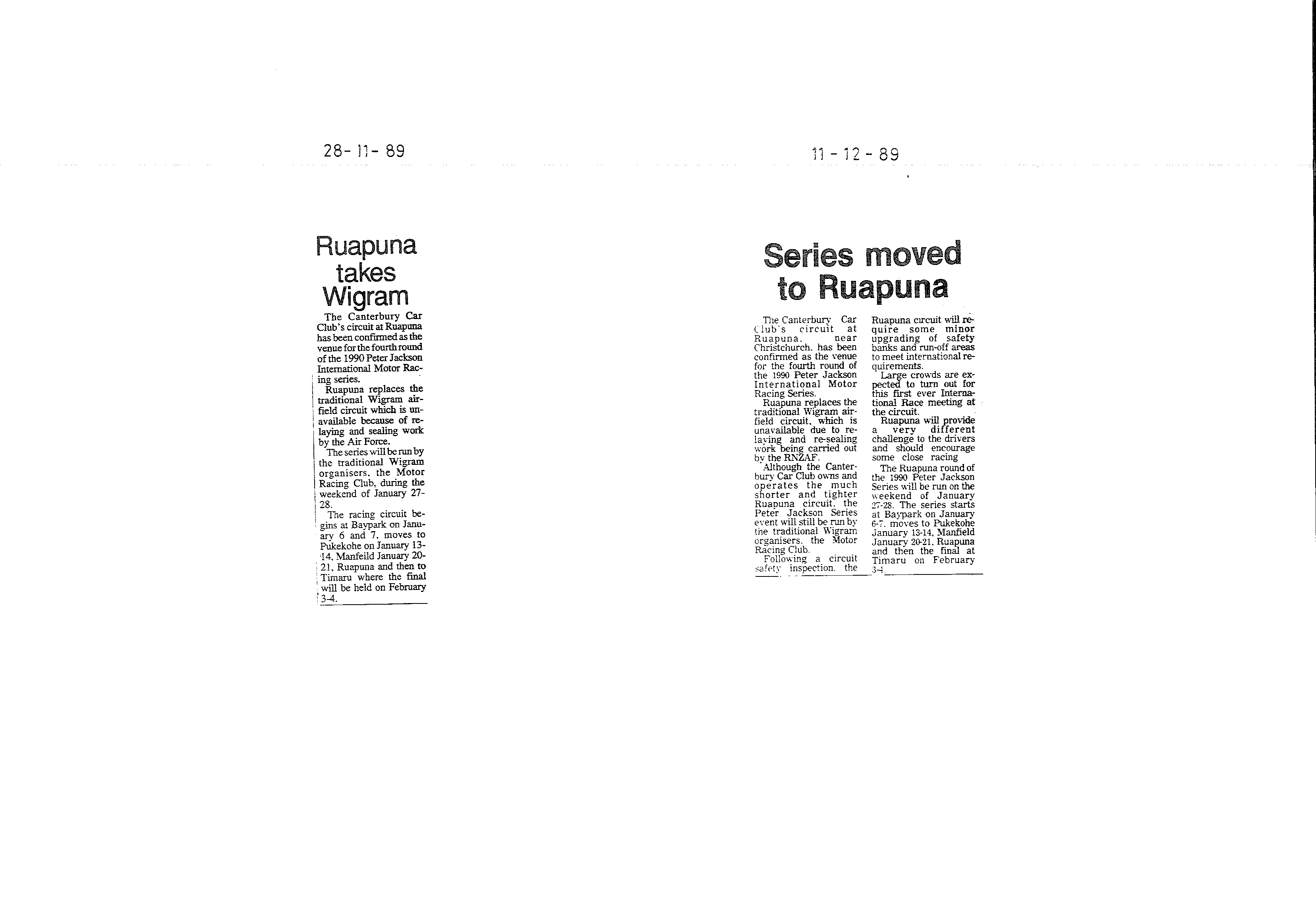 Scan of the clipping page, 28 November 1989