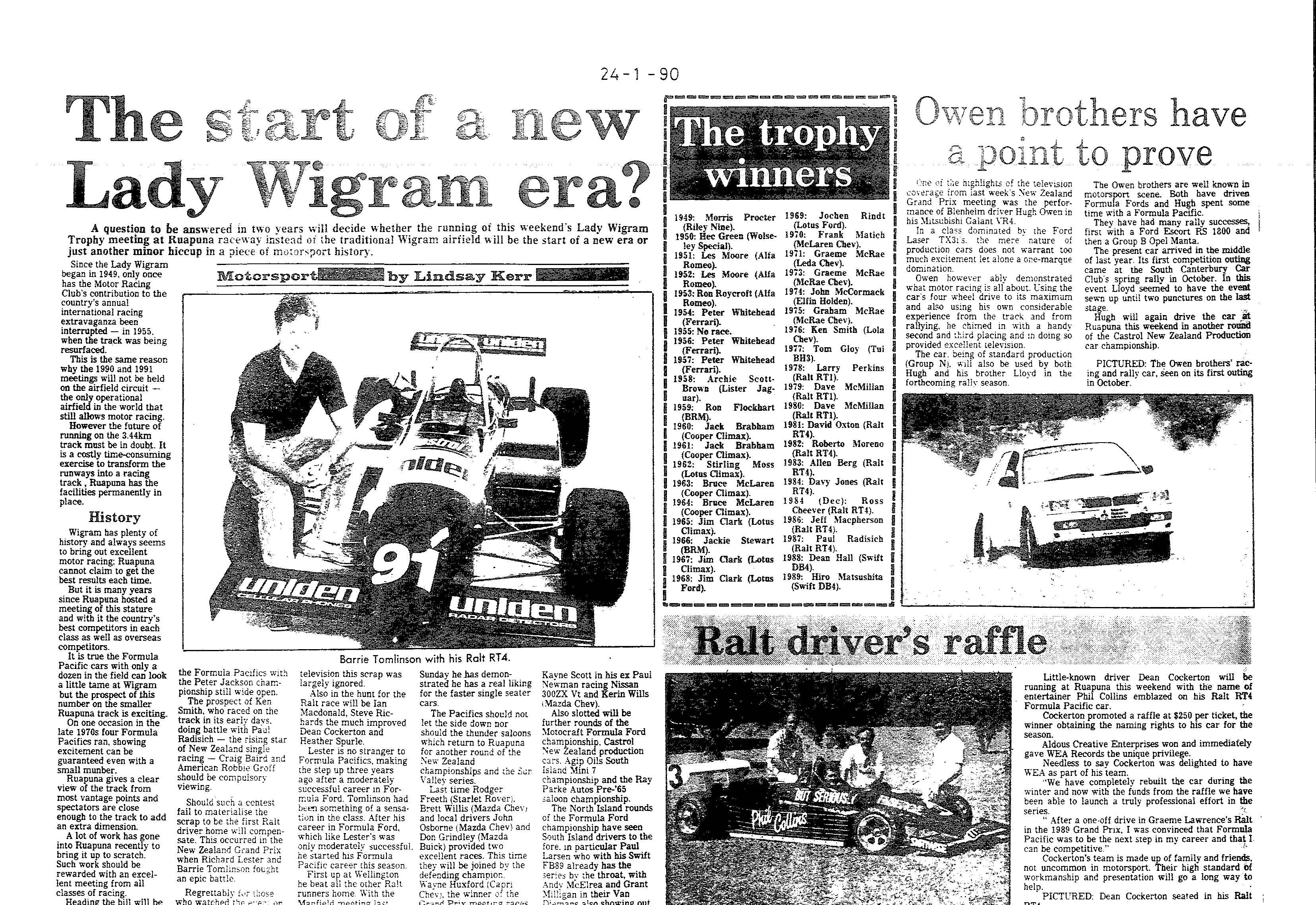 Scan of the clipping page, 24 January 1990