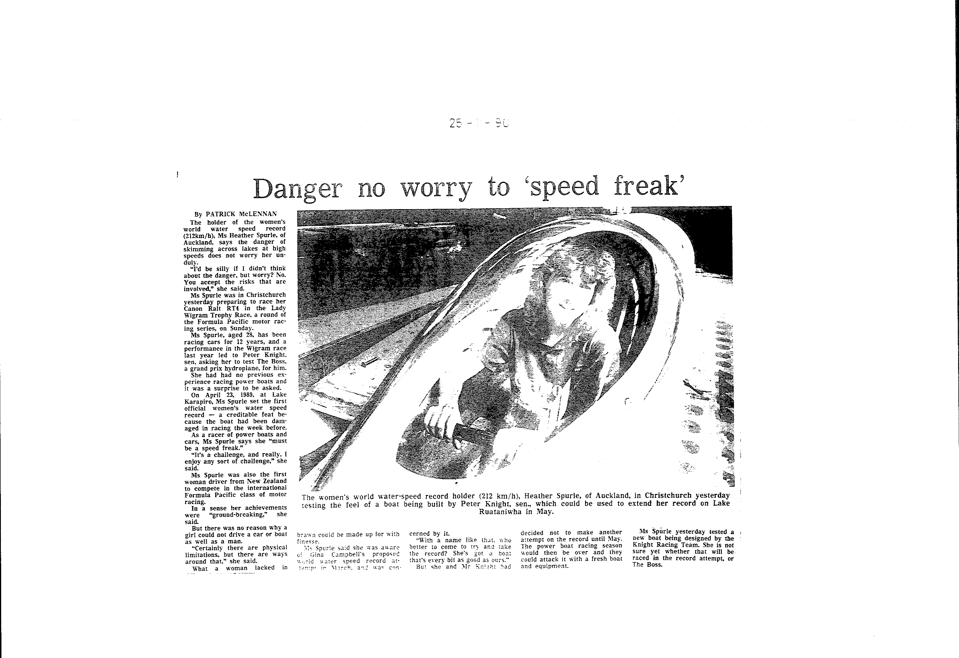 Scan of the clipping page, 25 January 1990