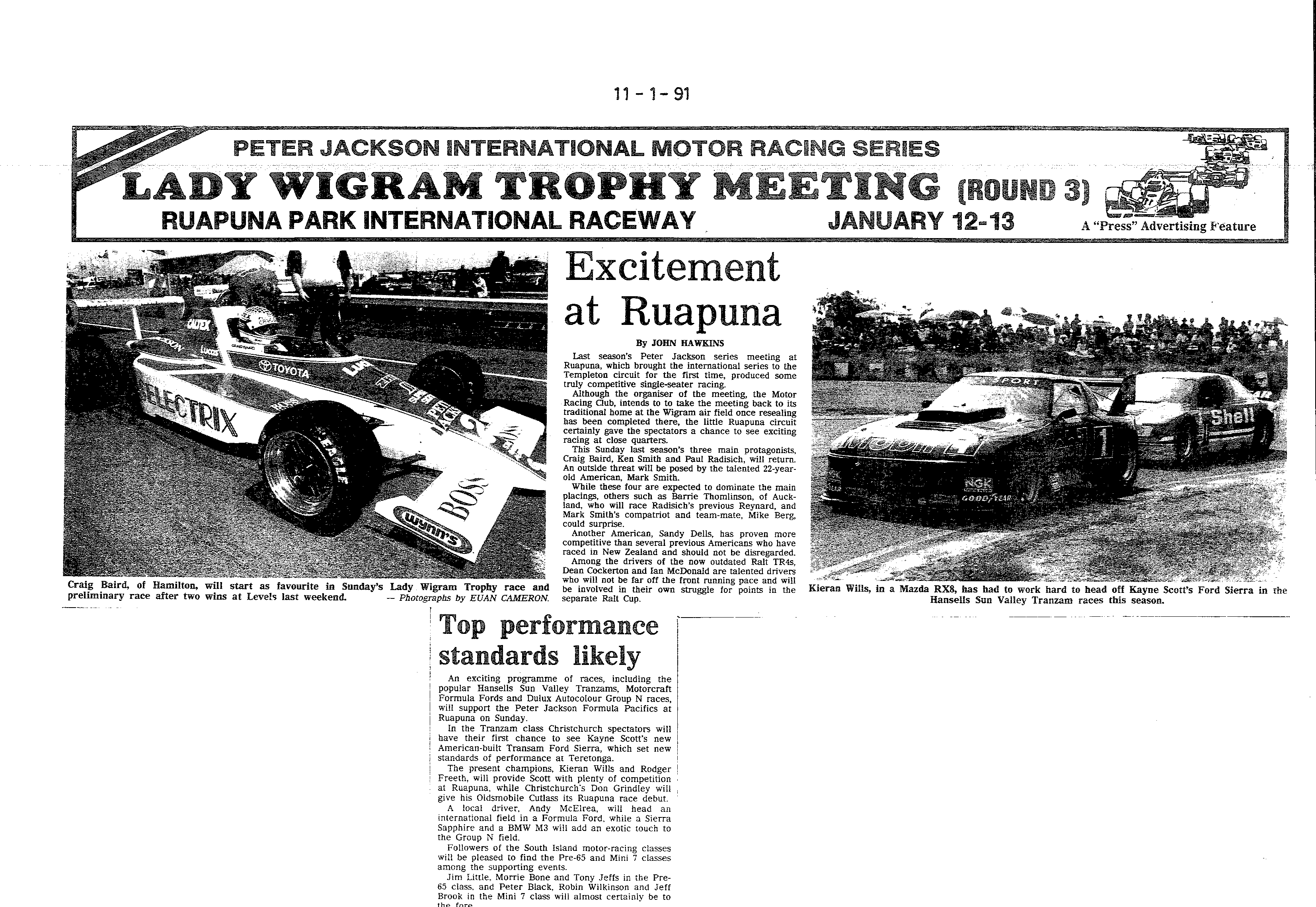 Scan of the clipping page, 11 January 1991