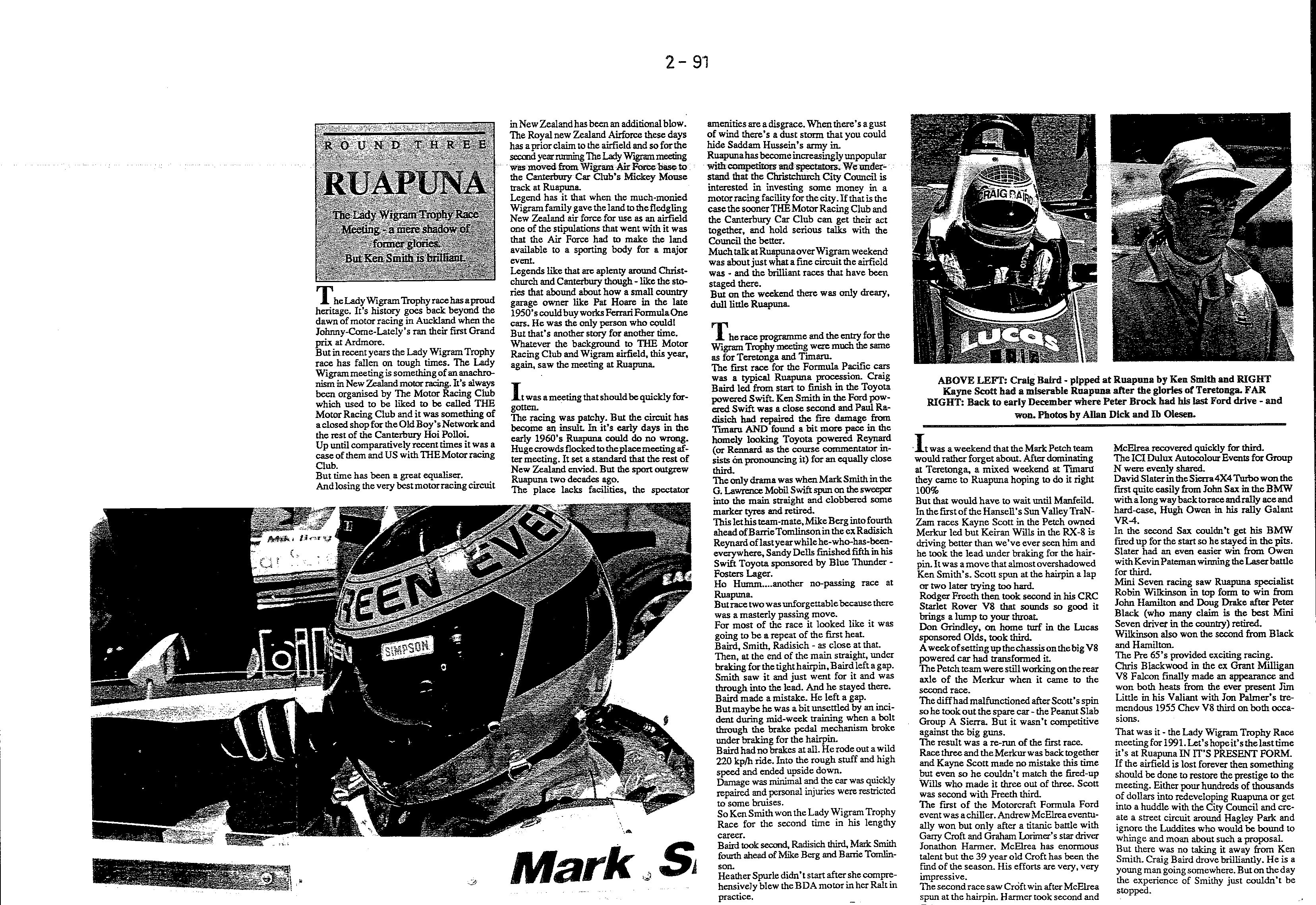 Scan of the clipping page, February 1991