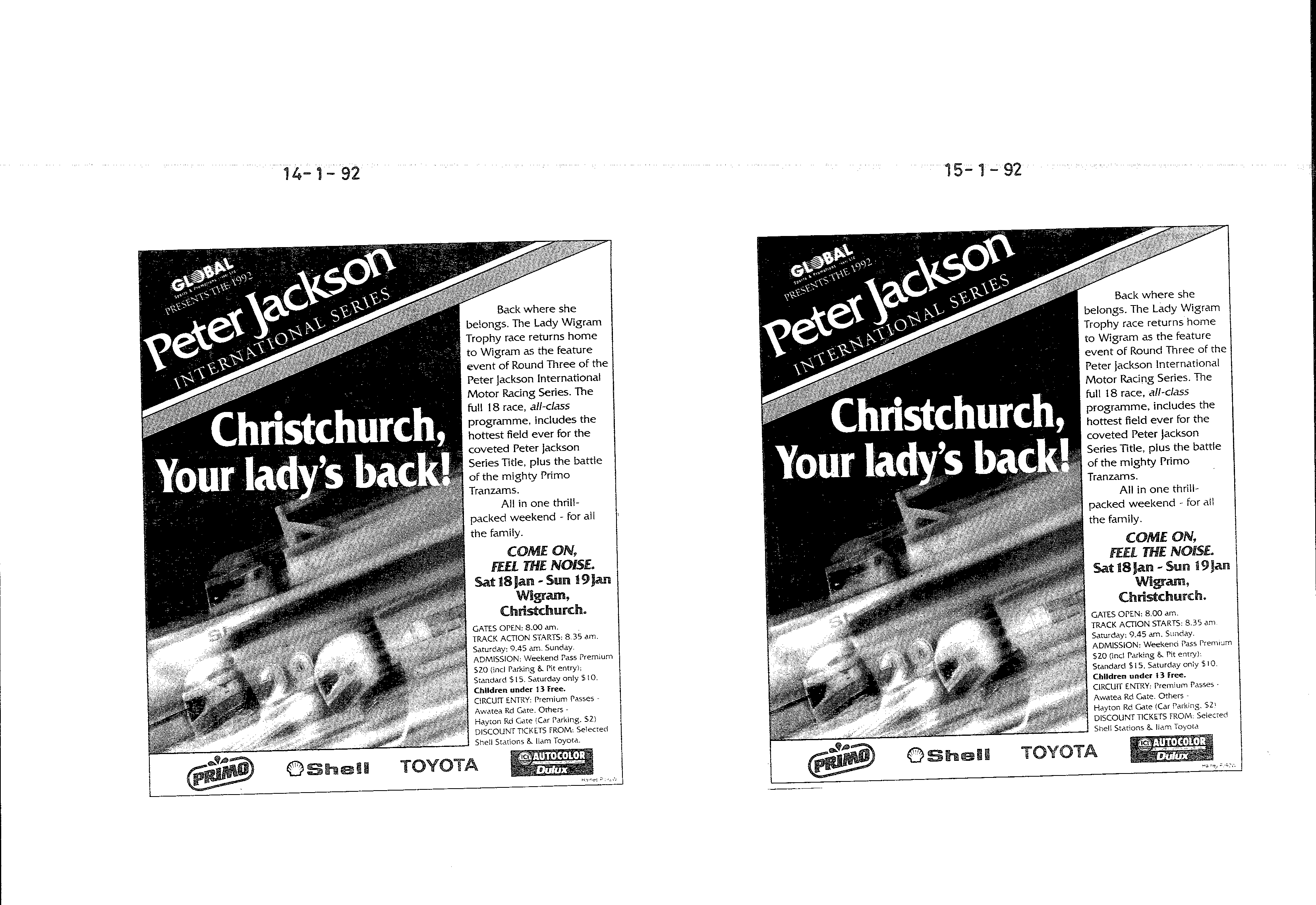 Scan of the clipping page, 14 January 1992