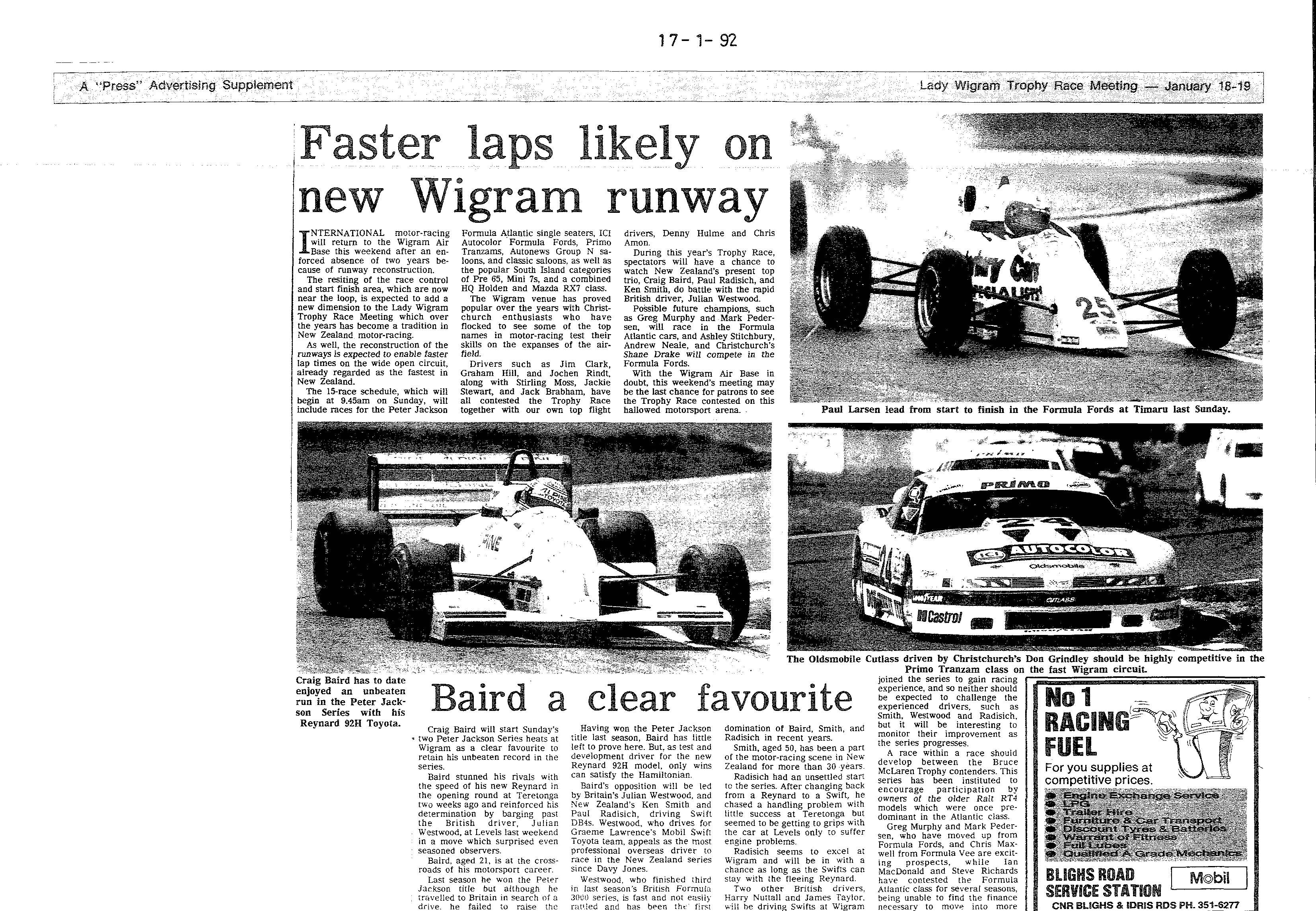 Scan of the clipping page, 17 January 1992