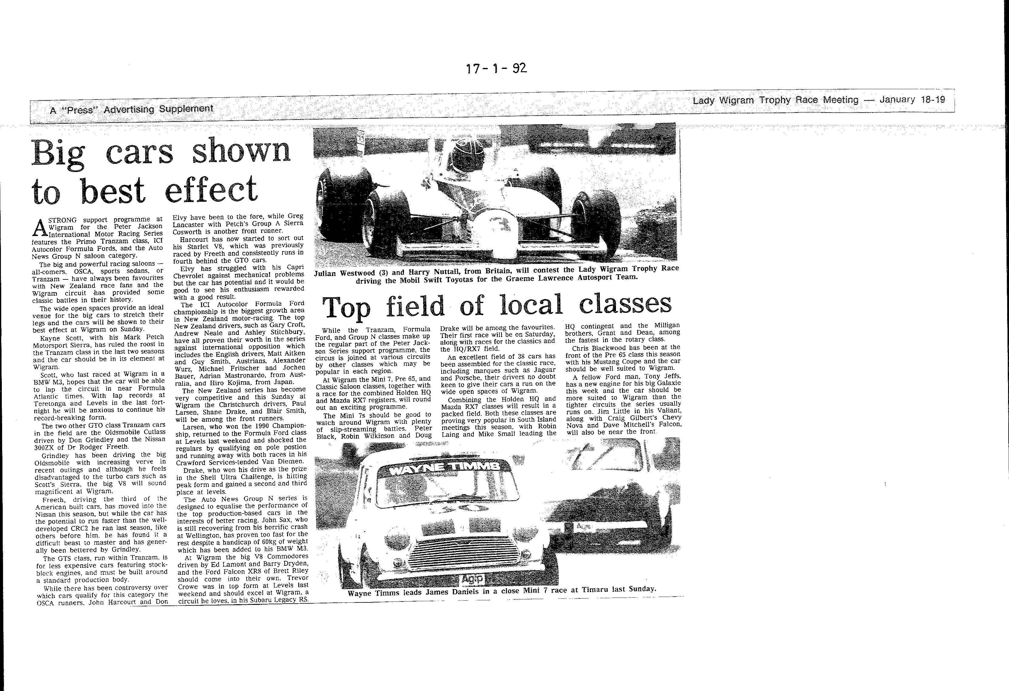 Scan of the clipping page, 17 January 1992