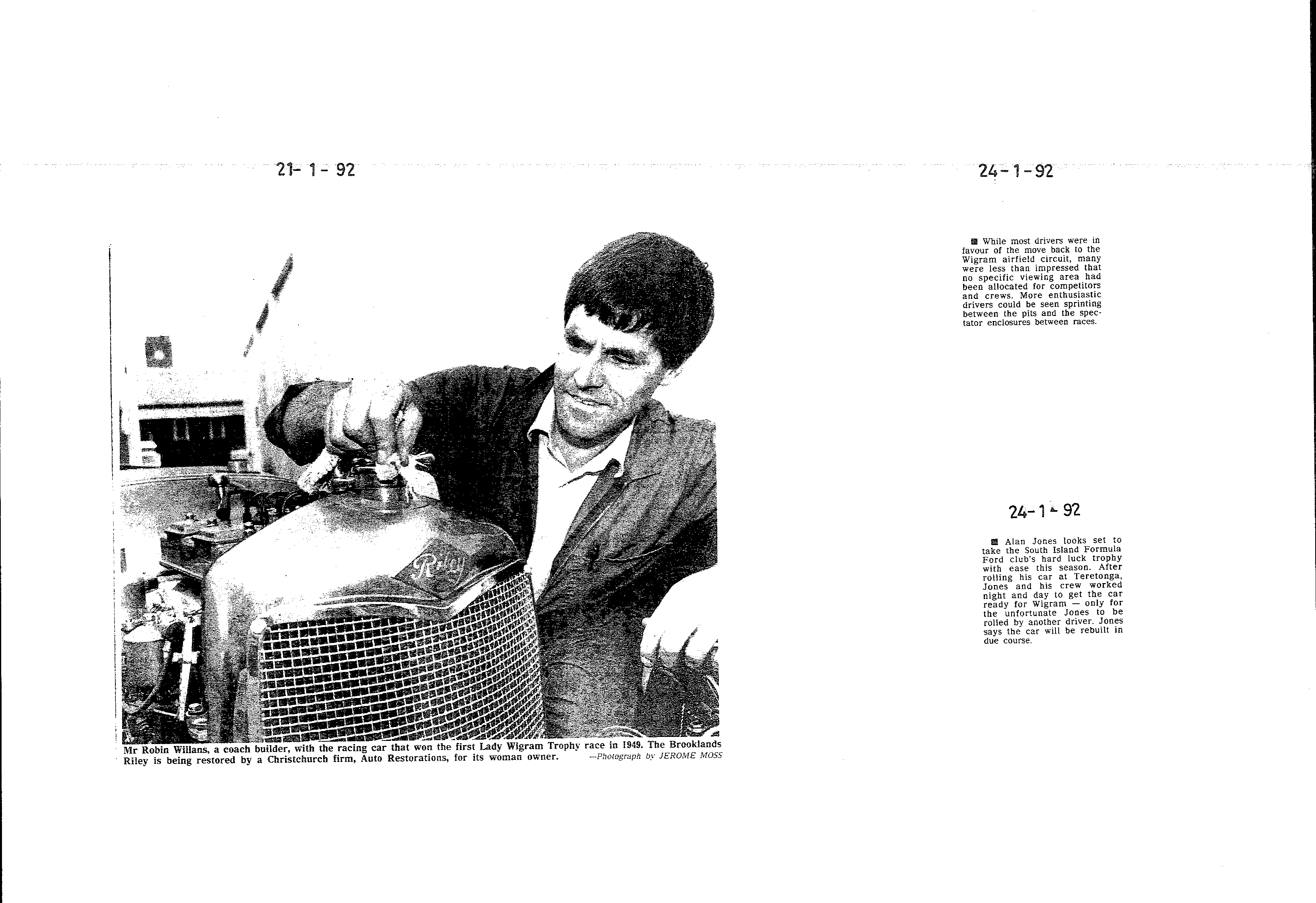 Scan of the clipping page, 21 January 1992