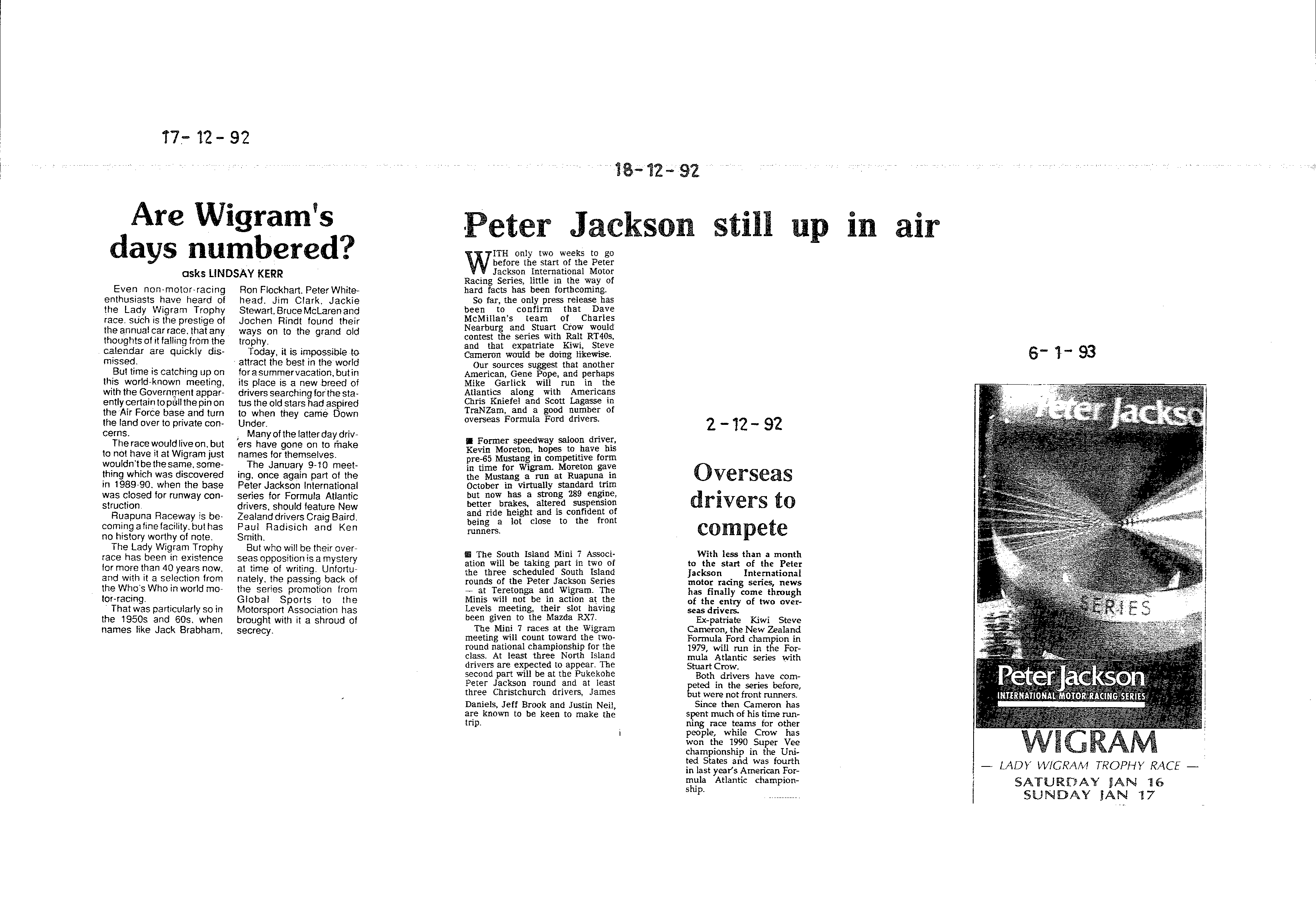 Scan of the clipping page, 17 December 1992