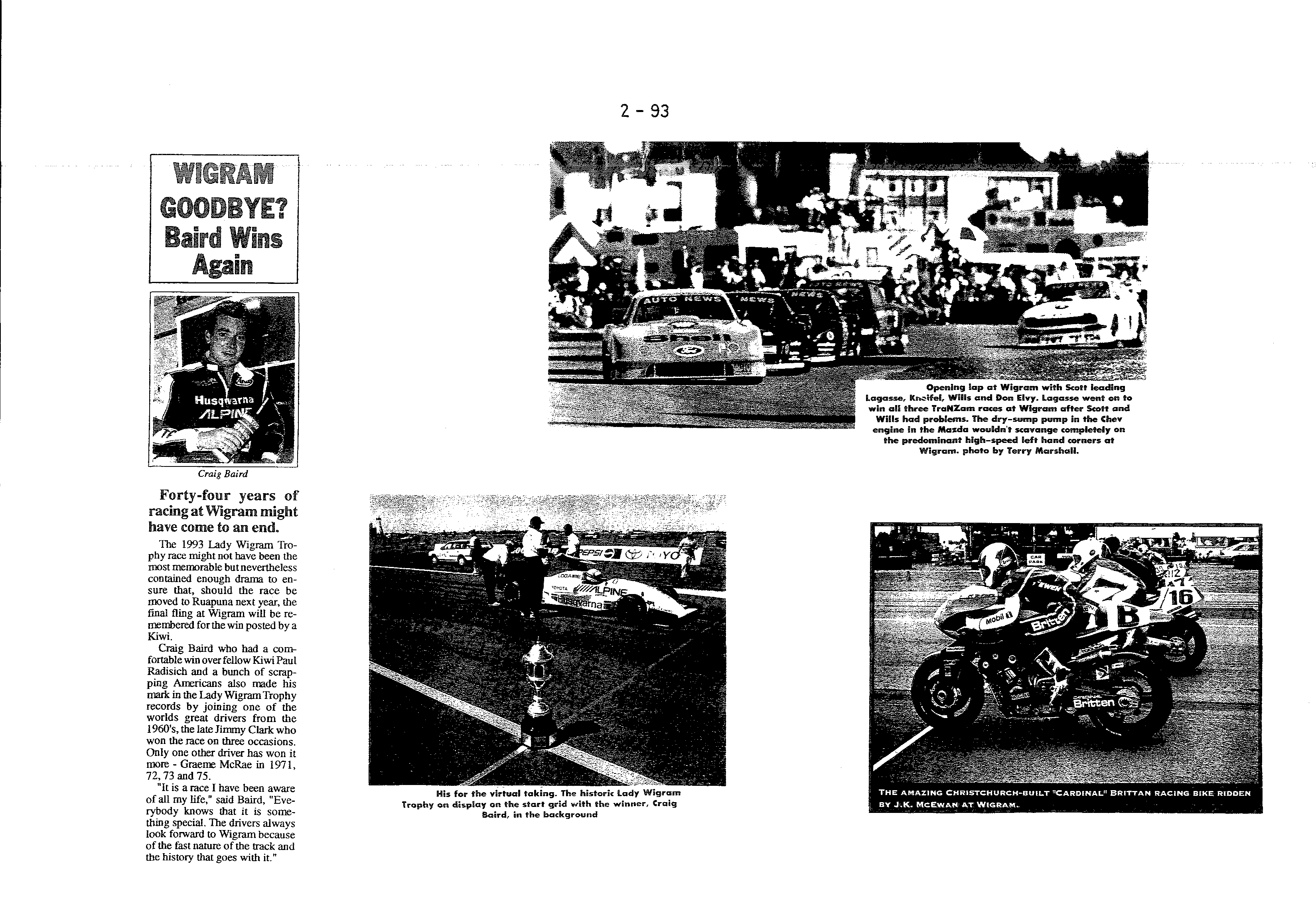 Scan of the clipping page, February 1993