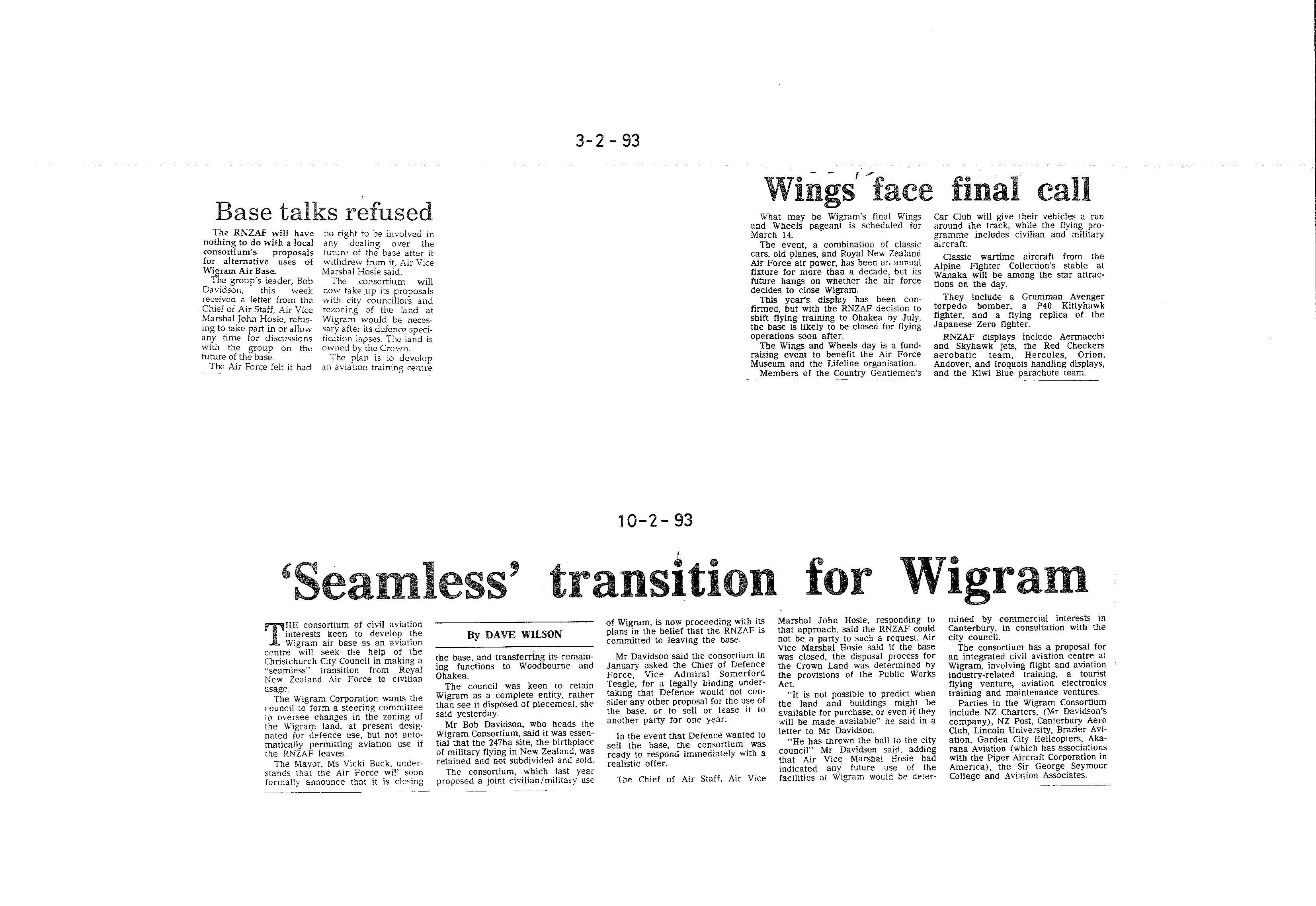 Scan of the clipping page, 3 February 1993
