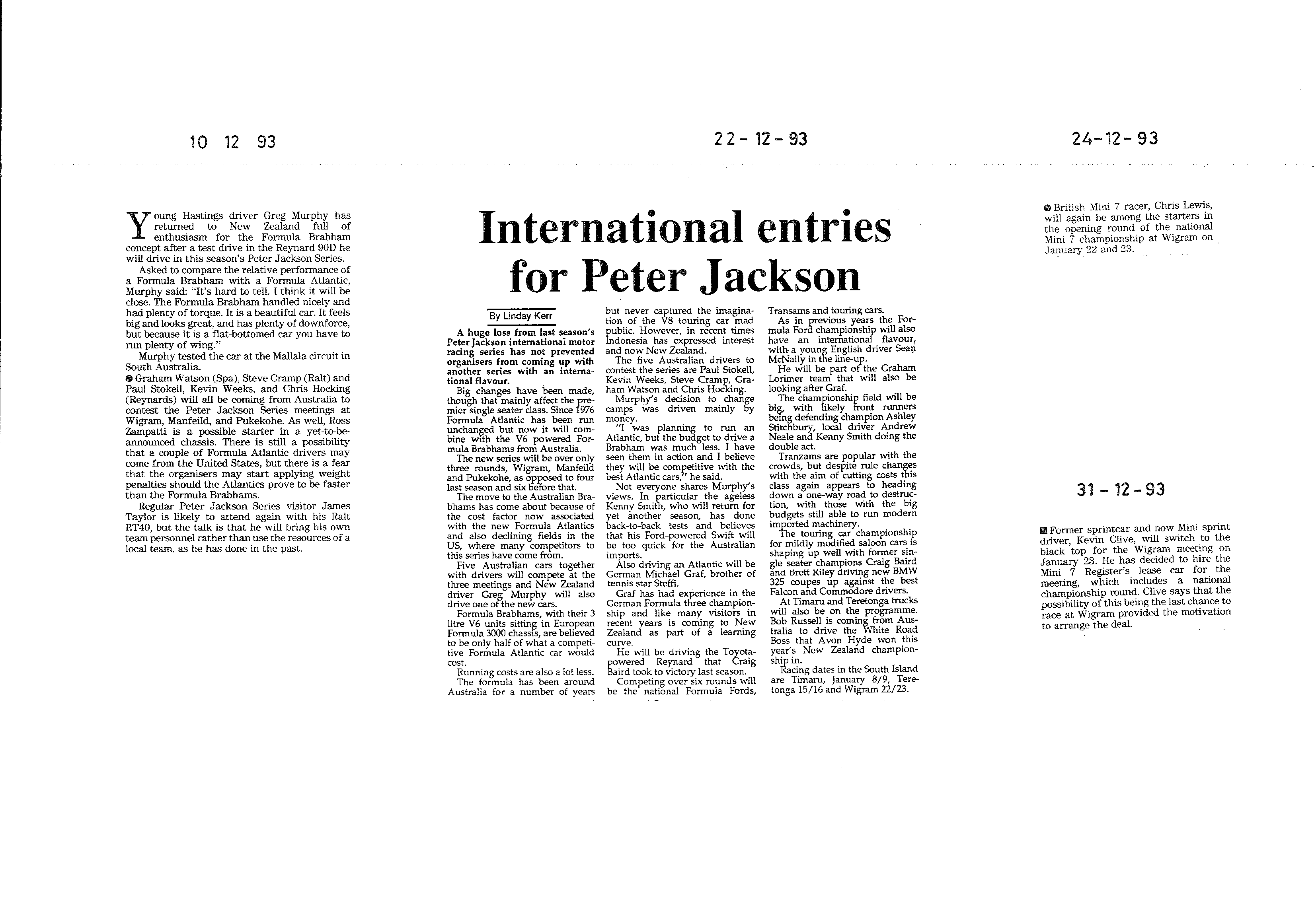 Scan of the clipping page, 10 December 1993