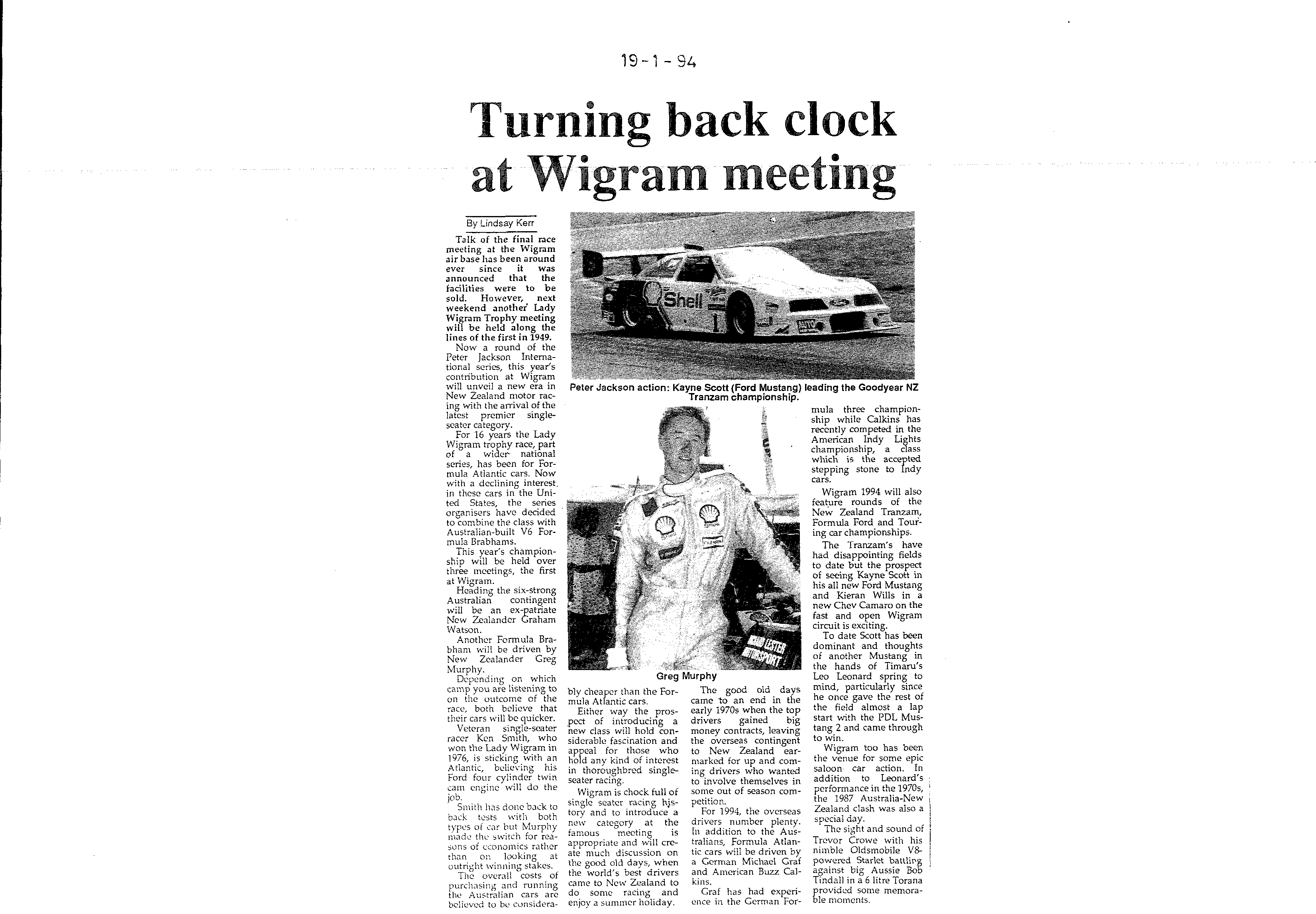 Scan of the clipping page, 19 January 1994