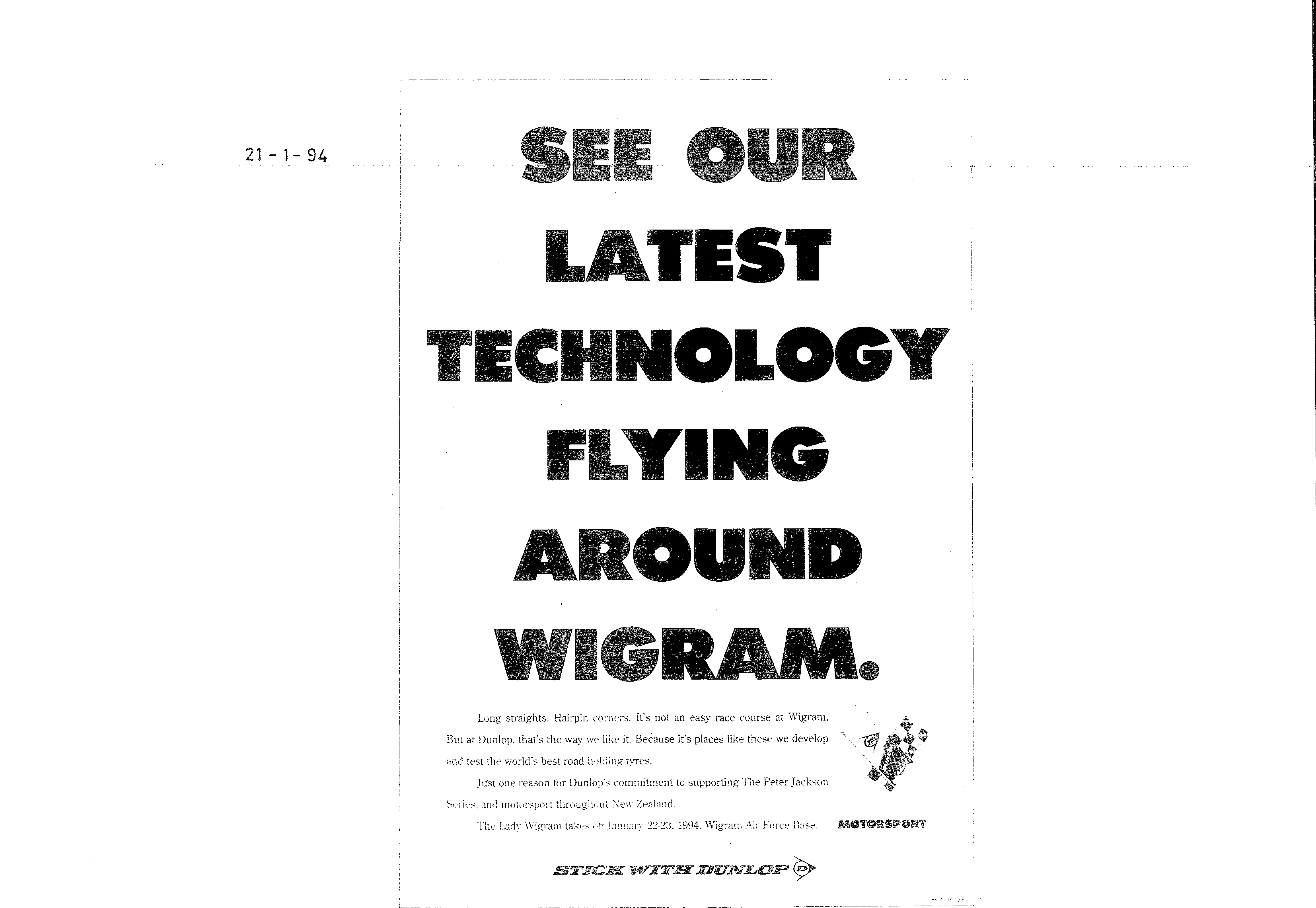 Scan of the clipping page, 21 January 1994