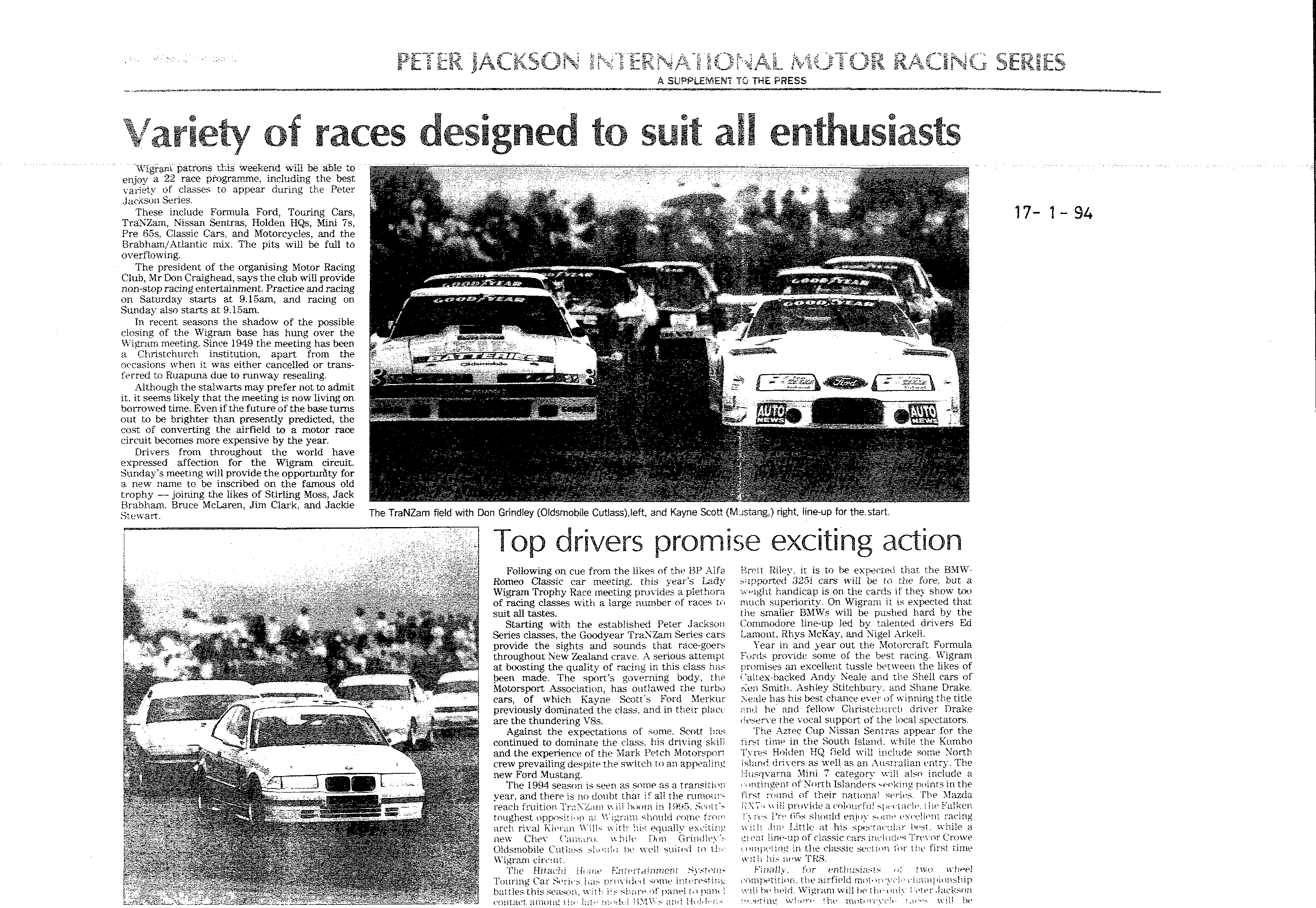 Scan of the clipping page, 17 January 1994