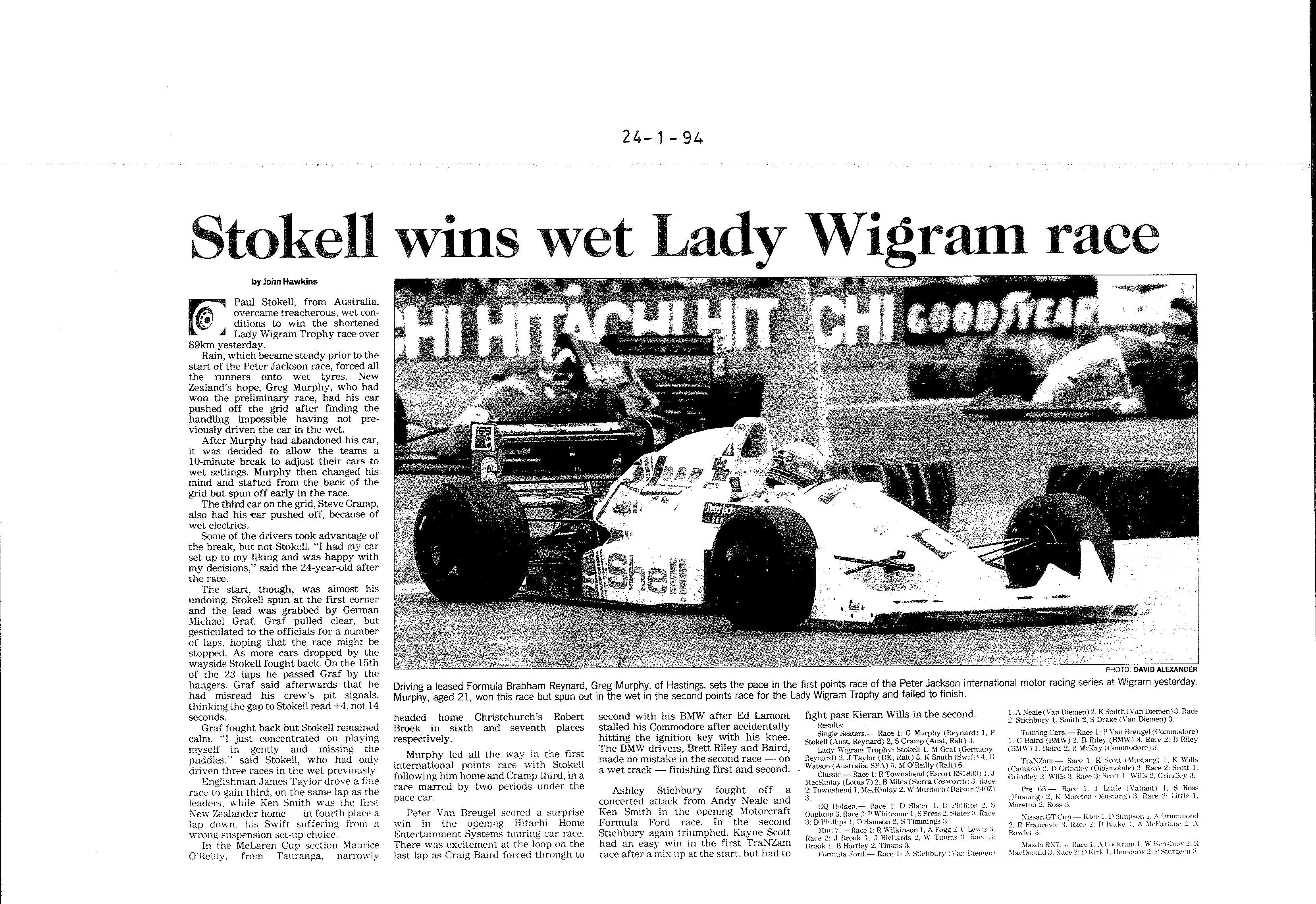 Scan of the clipping page, 24 January 1994