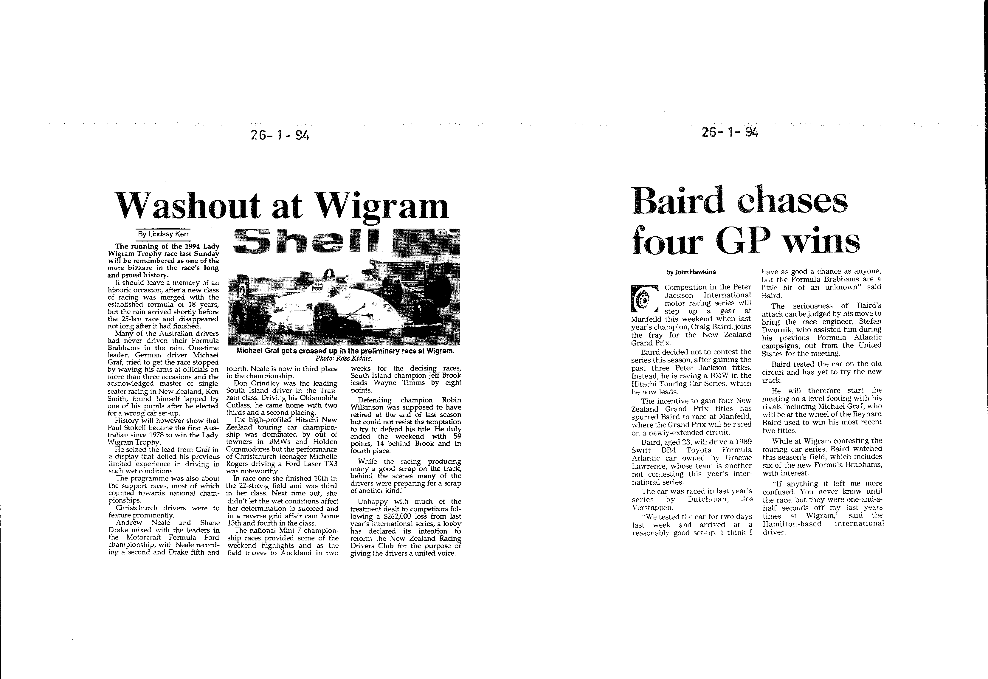 Scan of the clipping page, 26 January 1994