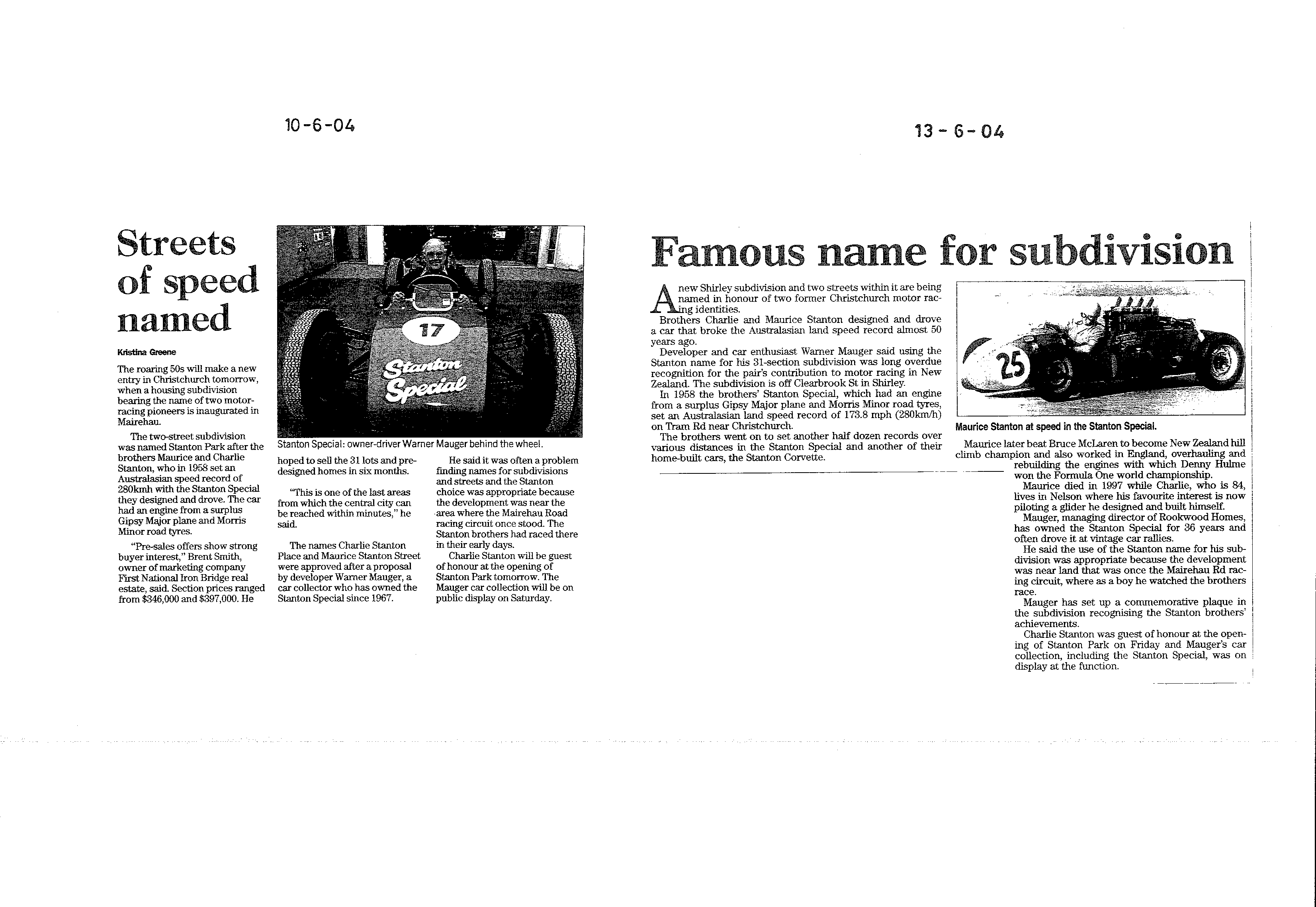 Scan of the clipping page, 10 June 2004