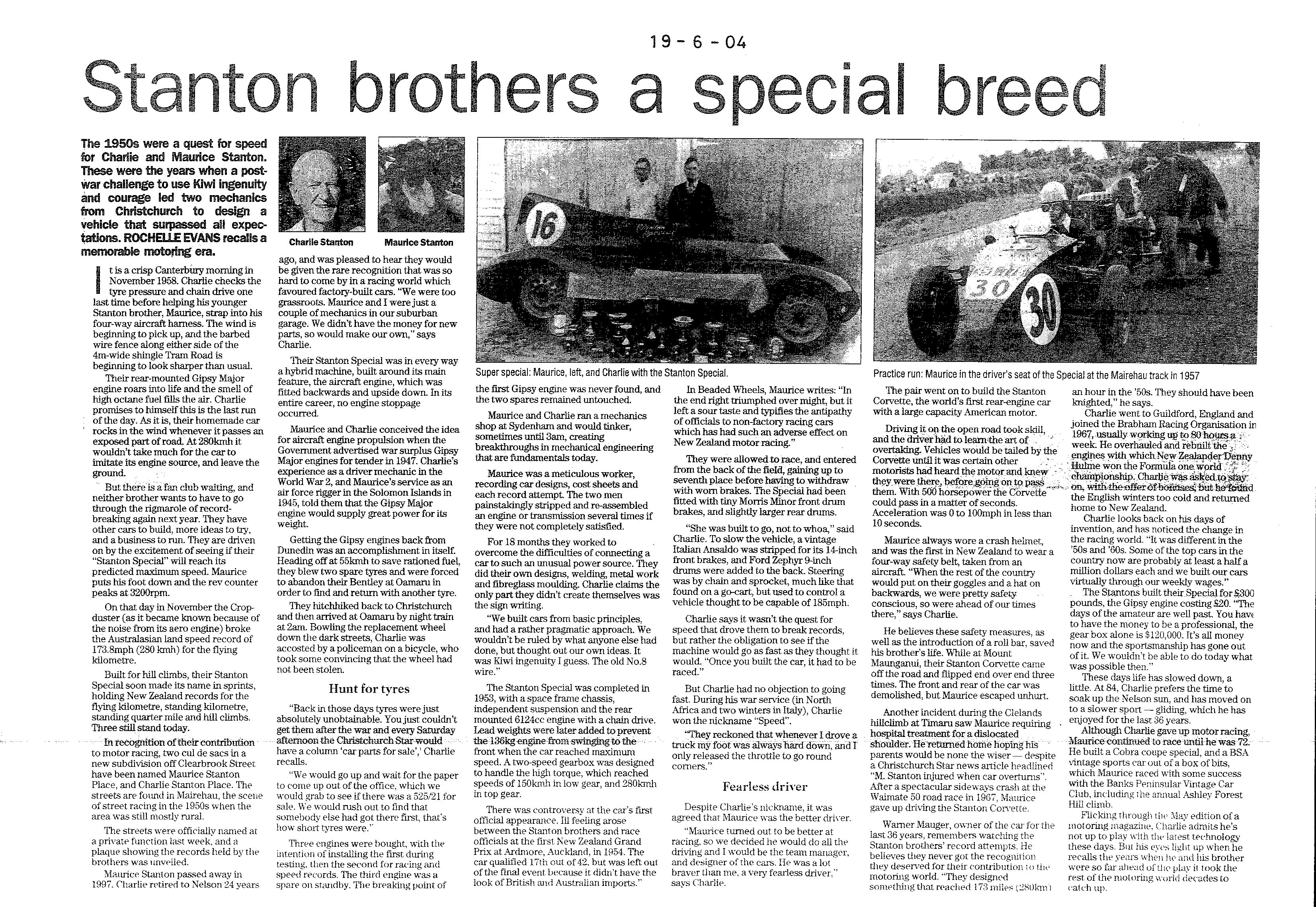 Scan of the clipping page, 19 June 2004