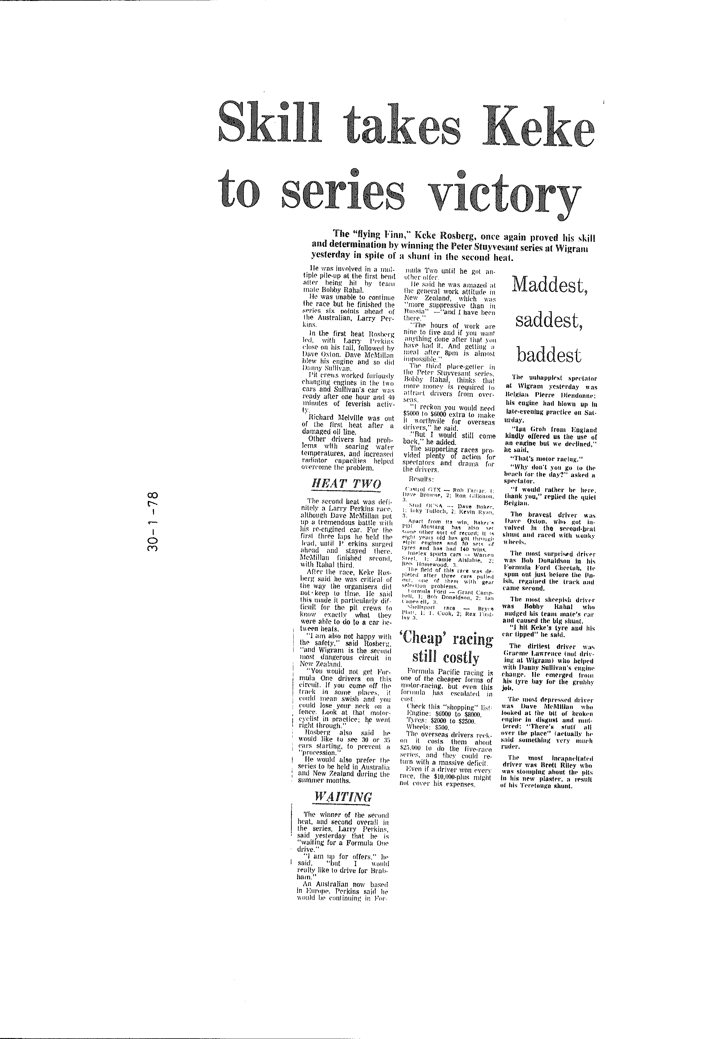 Scan of the clipping page, 30 January 1978